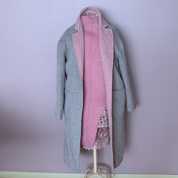 Reversible 2-in-1 coat Double face wool NWOT - Picture 8 of 16